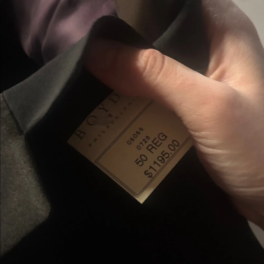 NEW 2 PC 50R ($1195) Trussini tux tuxedo suit pants wedding black 2 button wool